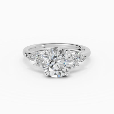 Anillo de compromiso VESTA brillante clúster - detalle banda