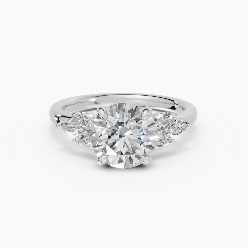 Anillo de compromiso VESTA brillante clúster - detalle banda