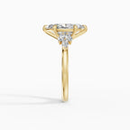Anillo de compromiso VESTA marquesa clúster en oro rosa 18k - vista superior