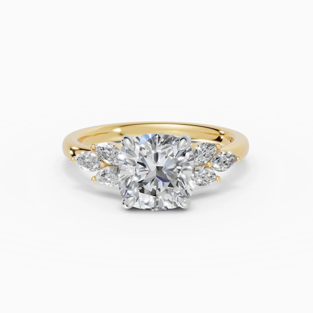 Anillo de compromiso VESTA cojín clúster - medidas