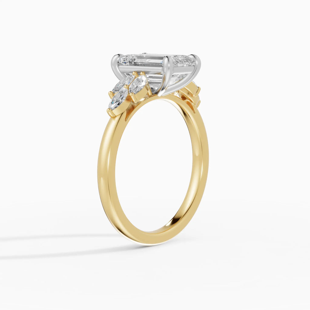 Anillo de compromiso VESTA esmeralda clúster