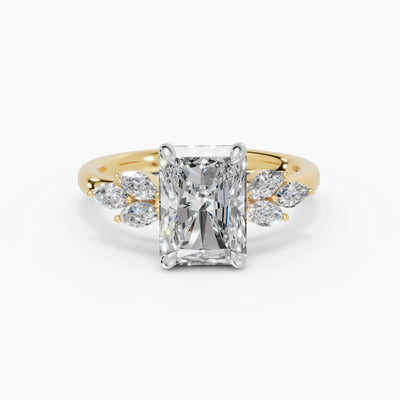 Anillo de compromiso VESTA radiante clúster