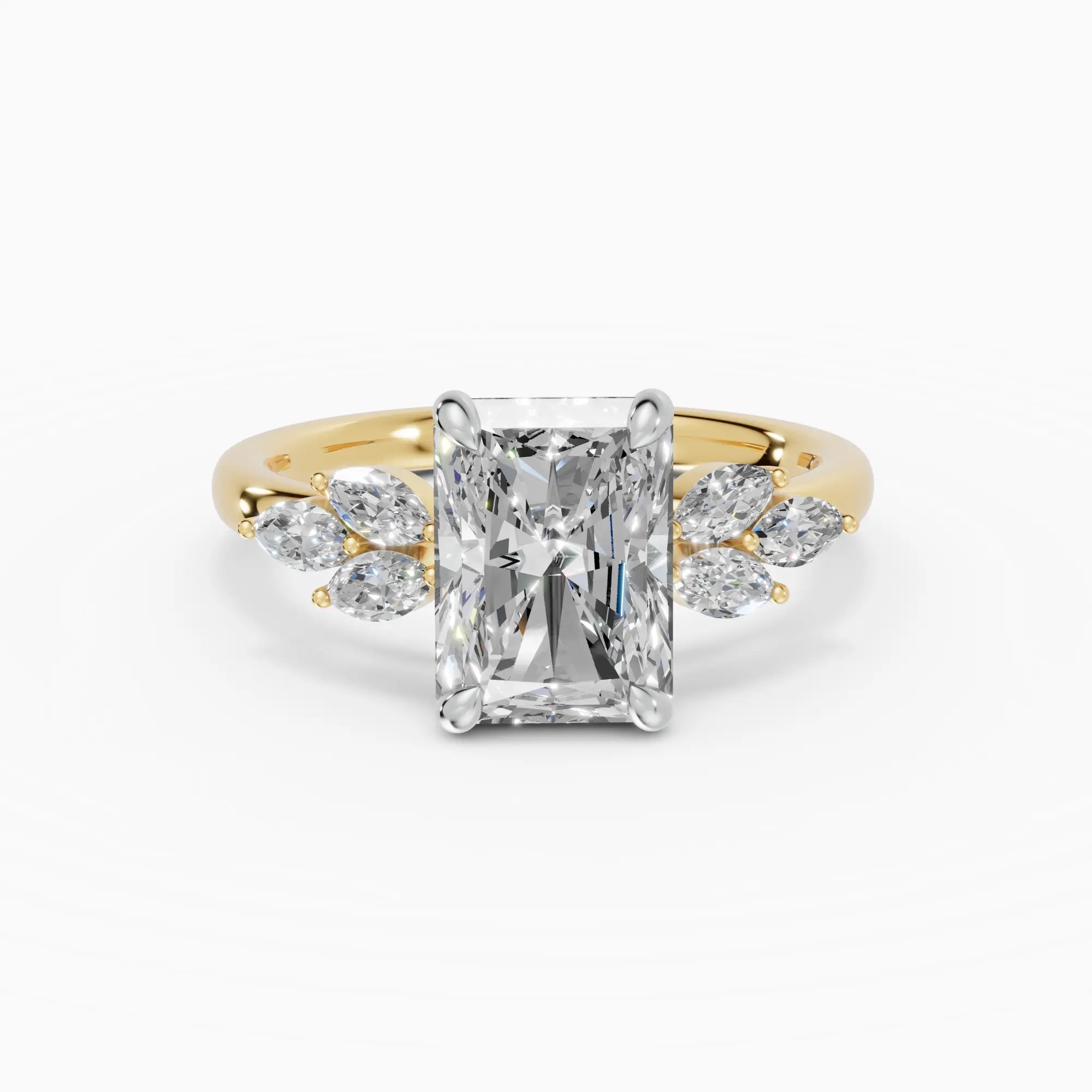 Anillo de compromiso VESTA radiante clúster