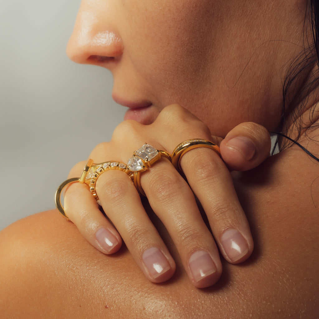 ROMEO&JULIET | Anillo moi et toi pera y esmeralda