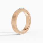 ATLAS round brilliant engagement maxi 4mm ring - band detail