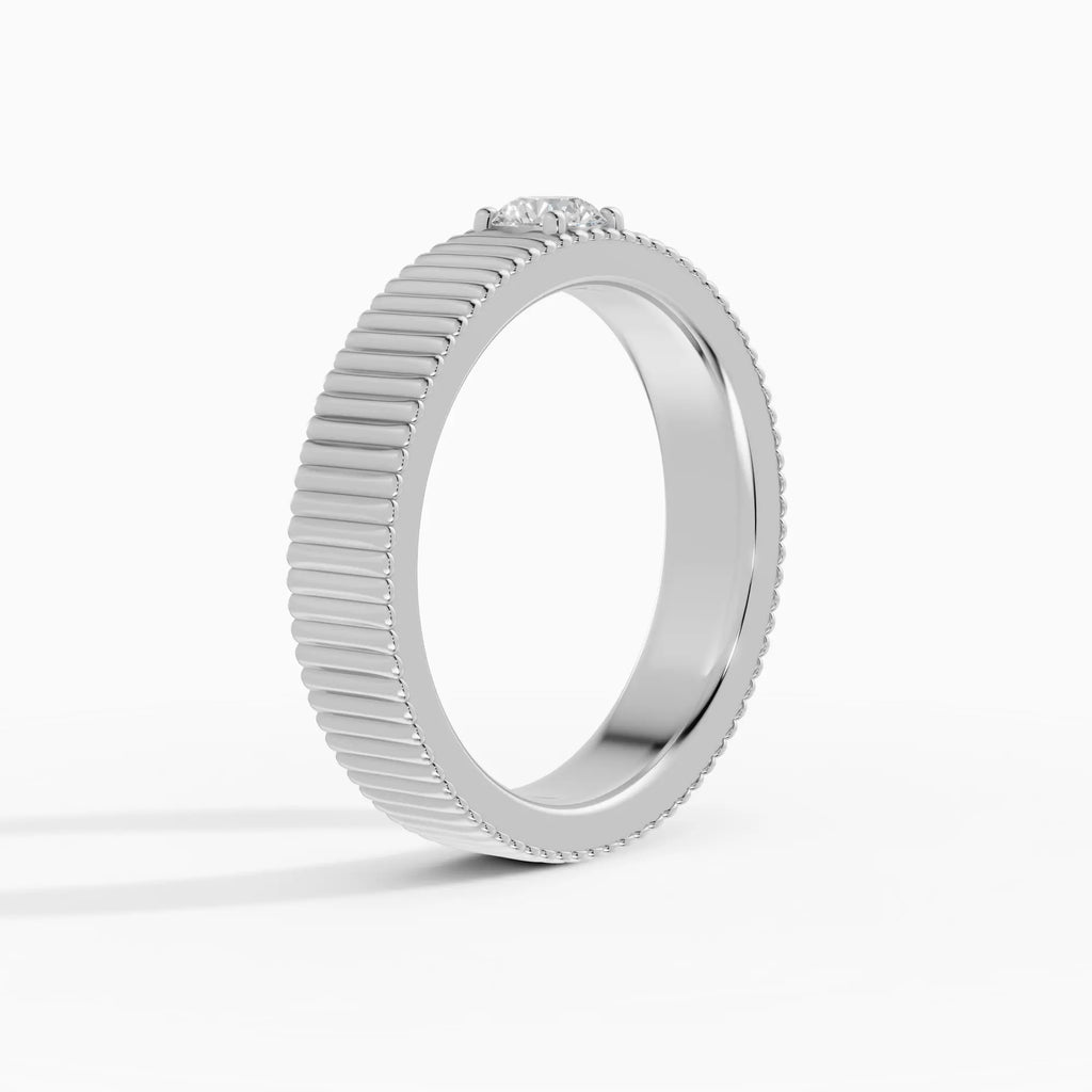 ATLAS | Anillo compromiso maxi 4mm brillante