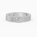 ATLAS round brilliant engagement maxi 4mm ring in 18k rose gold - top view