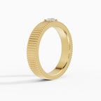ATLAS round brilliant engagement maxi 4mm ring in white gold - side view