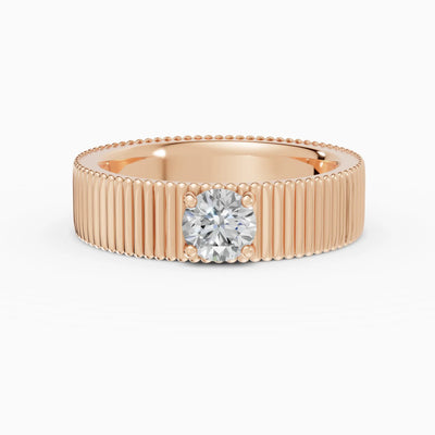 Anillo de compromiso ATLAS brillante compromiso maxi 5mm en oro amarillo 14k - perspectiva