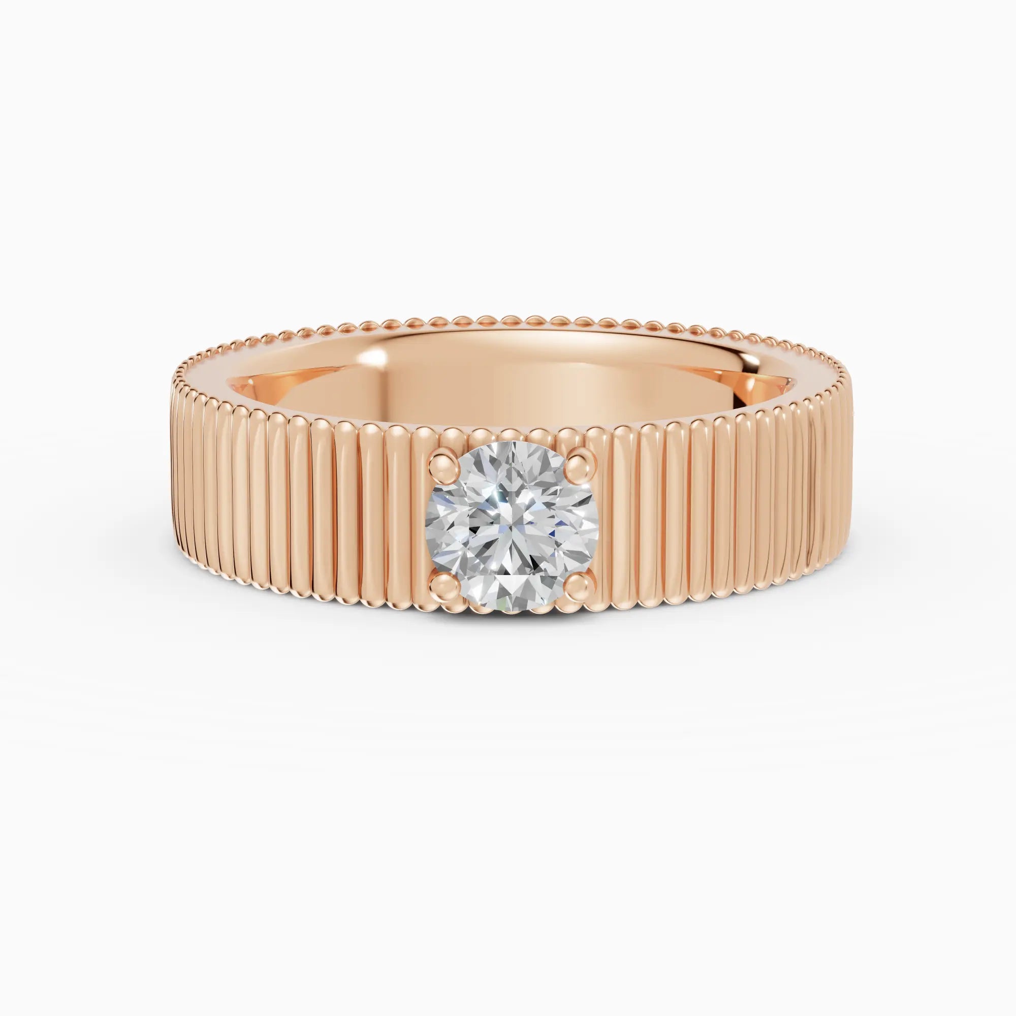 Anillo de compromiso ATLAS brillante compromiso maxi 5mm en oro amarillo 14k - perspectiva