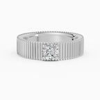 ATLAS round brilliant engagement maxi 5mm ring in 18k rose gold - top view