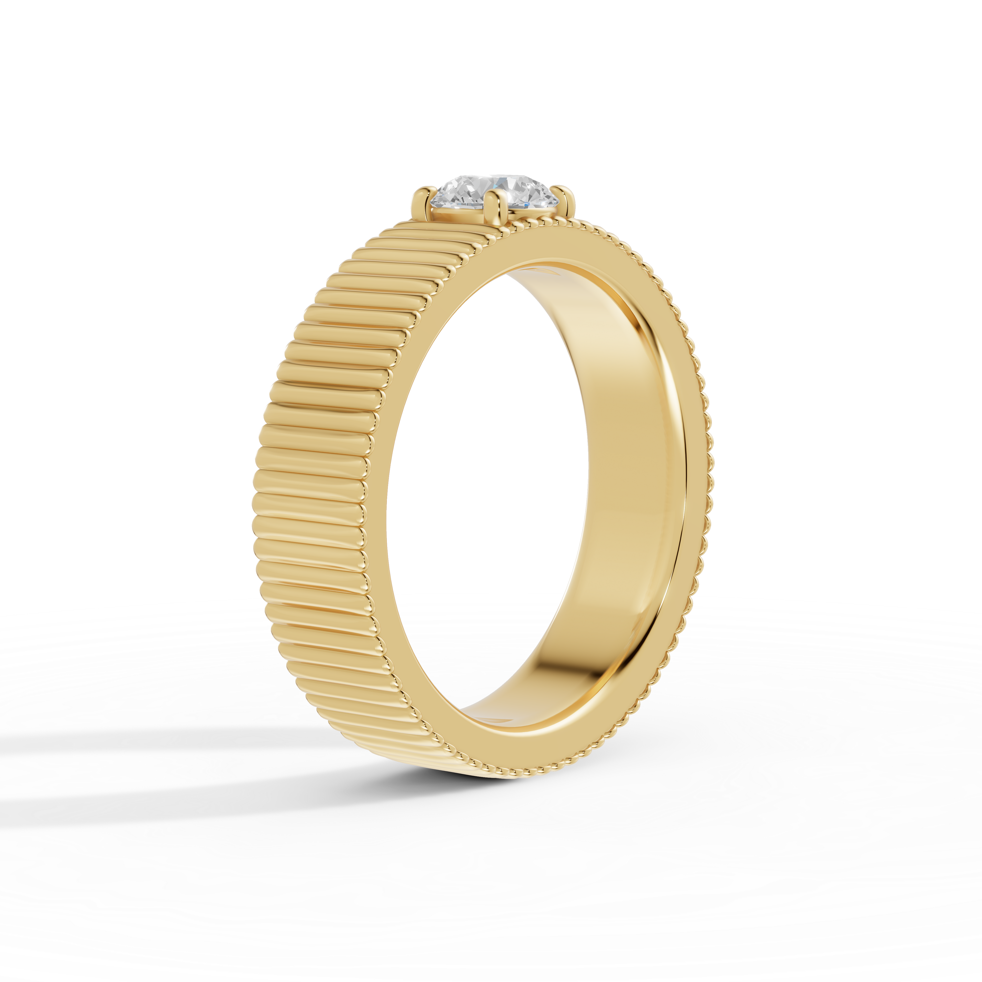 ATLAS | Anillo compromiso maxi 5mm brillante