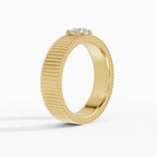 ATLAS round brilliant engagement maxi 5mm ring in white gold - side view