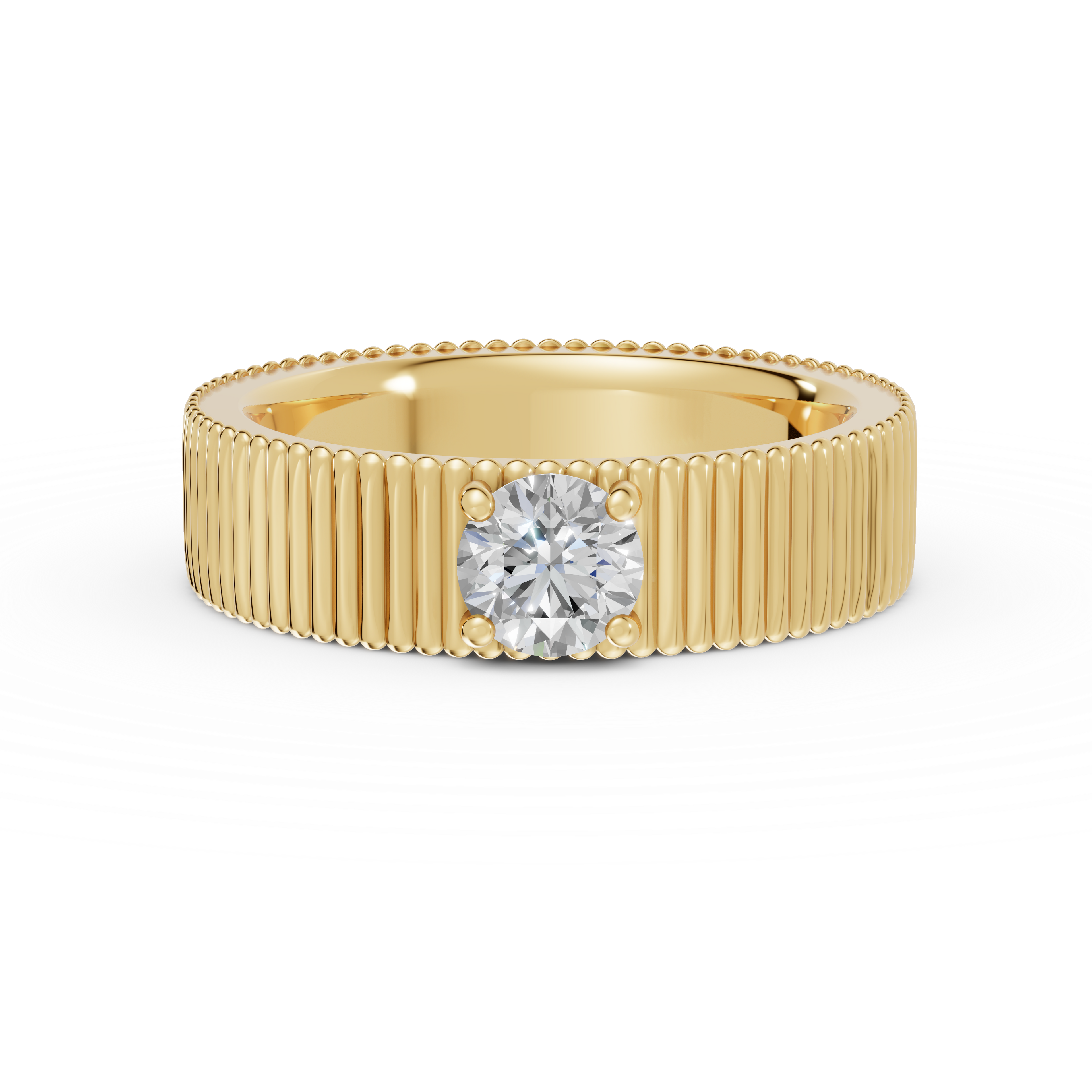 ATLAS | Anillo compromiso maxi 5mm brillante