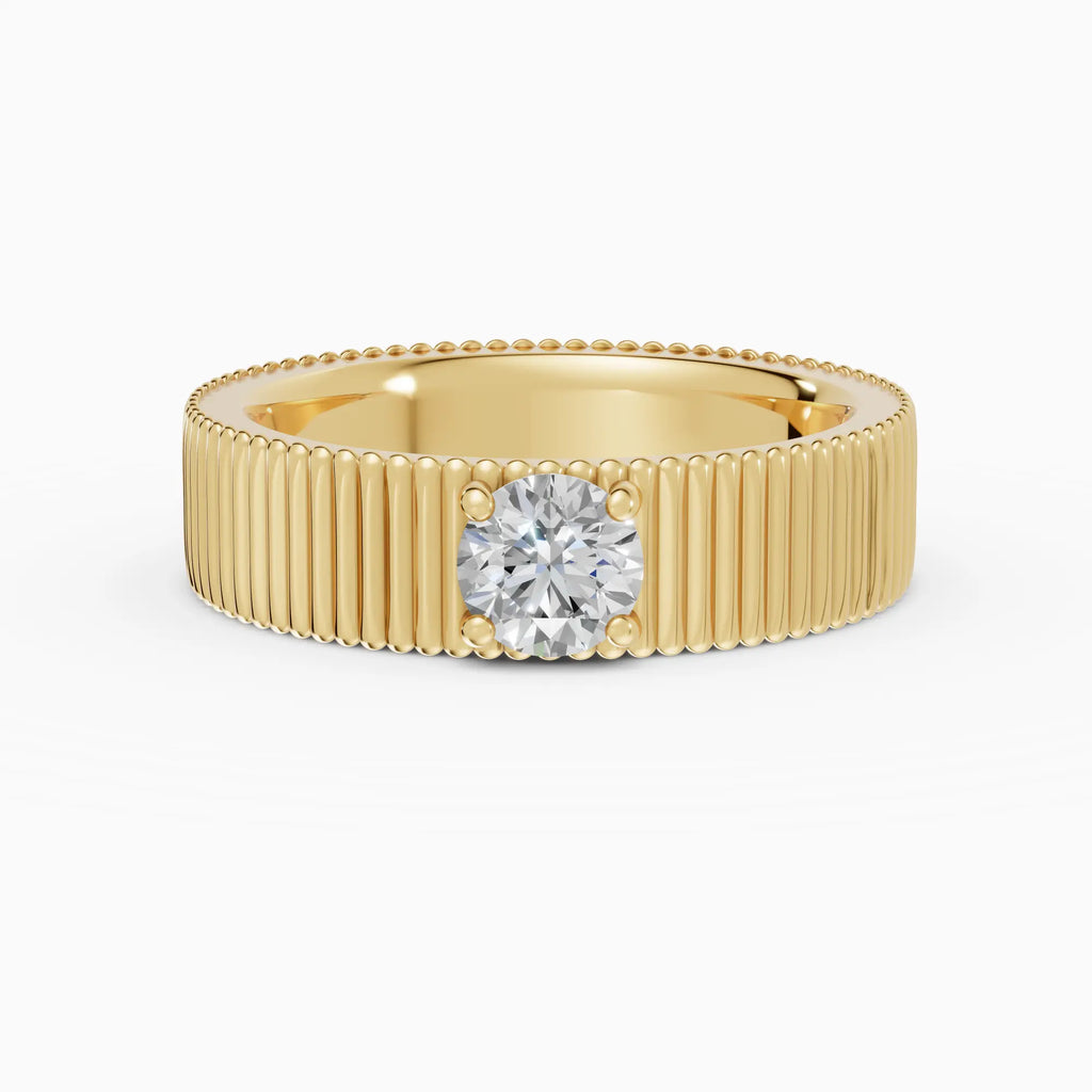 Anillo de compromiso ATLAS brillante compromiso maxi 5mm en oro amarillo 18k