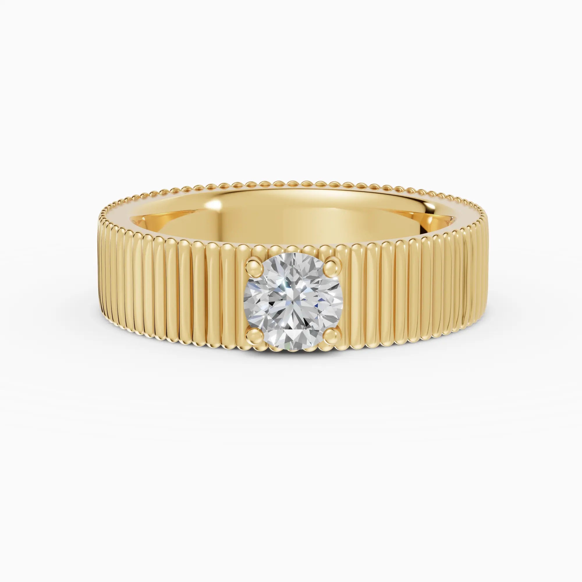 Anillo de compromiso ATLAS brillante compromiso maxi 5mm en oro amarillo 18k