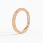 ATLAS flat grooved comfort fit 2mm wedding band in platinum - setting detail