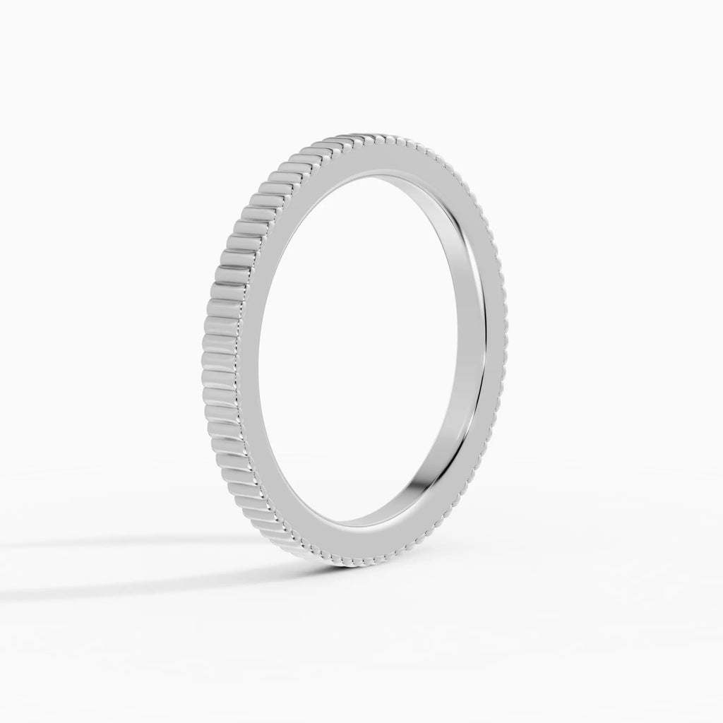 ATLAS | Alianza plana estriada confort fit 2mm