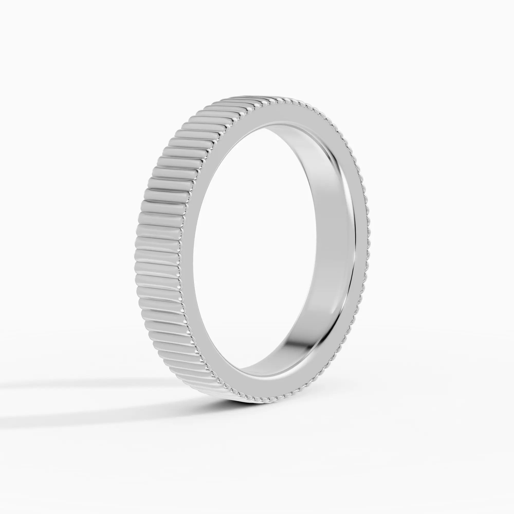 ATLAS | Alianza plana estriada confort fit 4mm