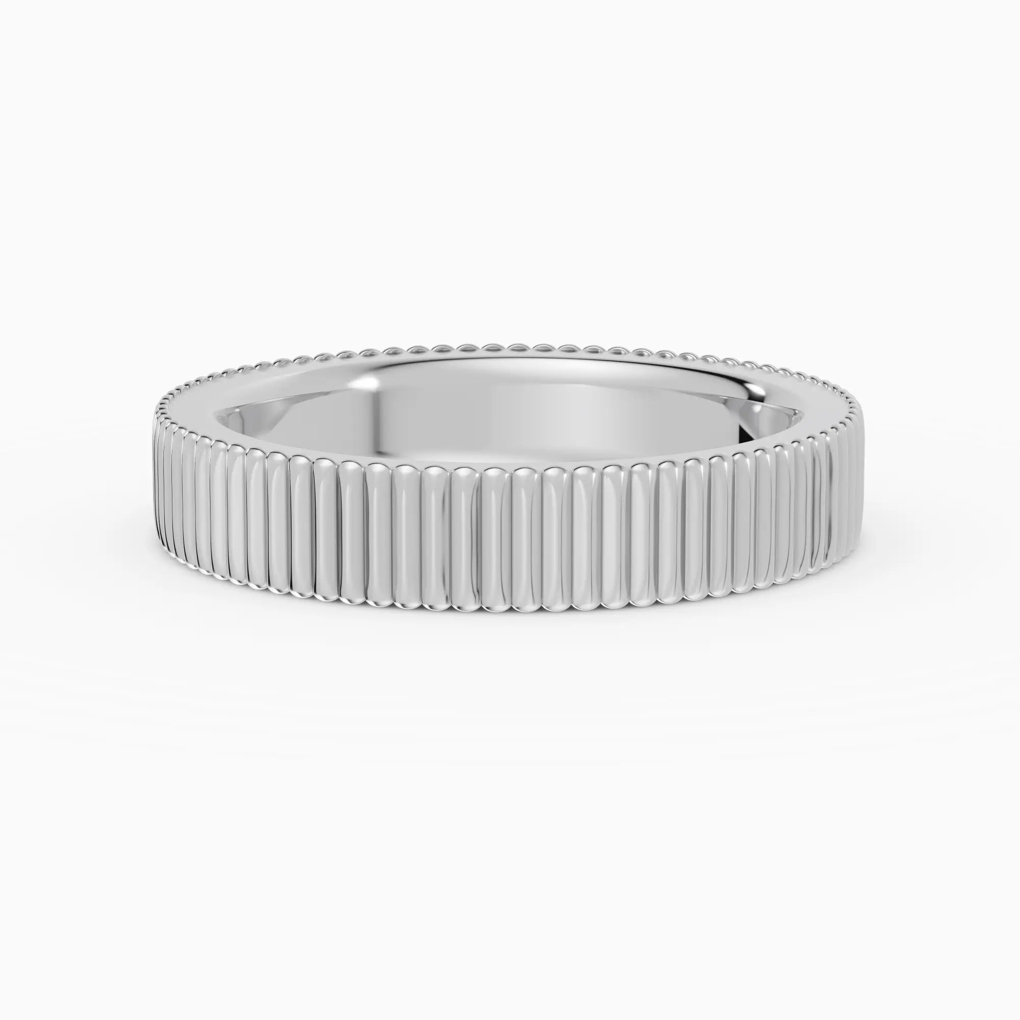 ATLAS | Alianza plana estriada confort fit 4mm