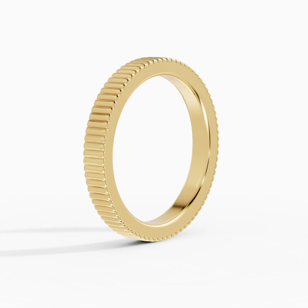 ATLAS | Alianza plana estriada confort fit 3mm