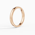 ESSENTIA comfort fit 3mm wedding band in 14k yellow gold - perspective