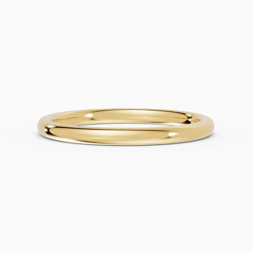 Alianza de boda ESSENTIA confort fit 2mm en oro amarillo 18k