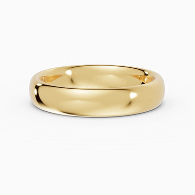 Alianza de boda ESSENTIA confort fit 4mm en oro amarillo 18k