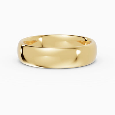 Alianza de boda ESSENTIA confort fit 5mm en oro amarillo 18k