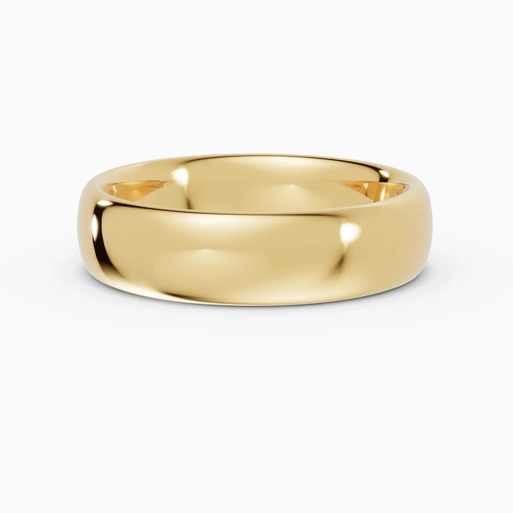 Alianza de boda ESSENTIA confort fit 5mm en oro amarillo 18k