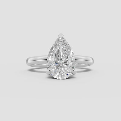 GAIA | Anillo solitario pera