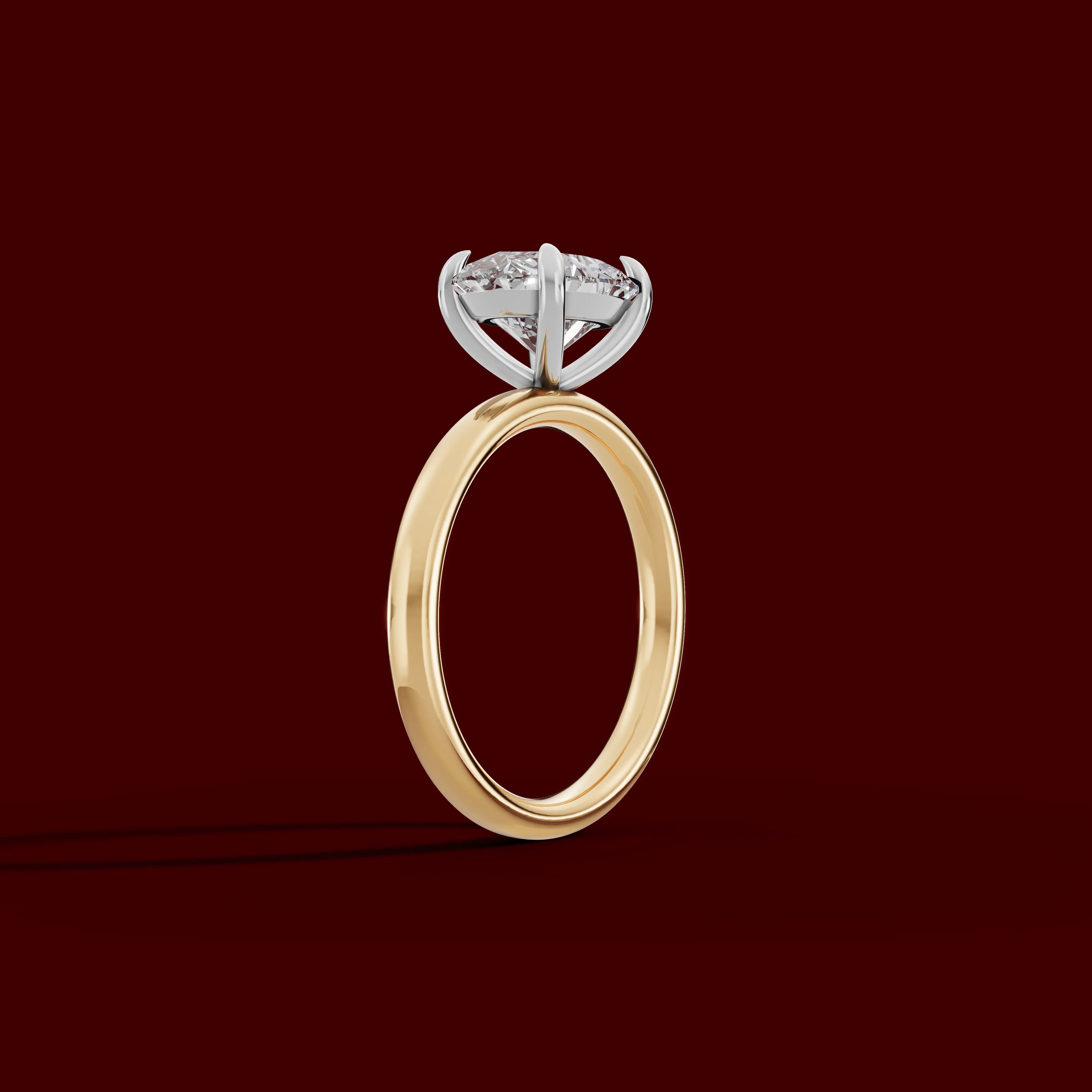 GAIA | Anillo solitario oval east west