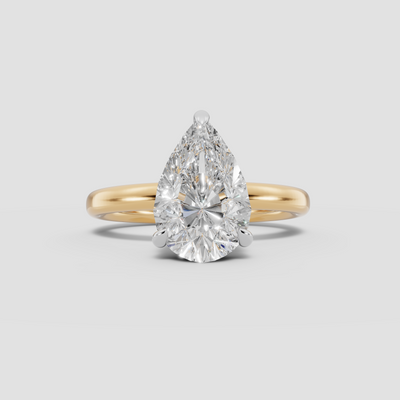 GAIA | Anillo solitario pera