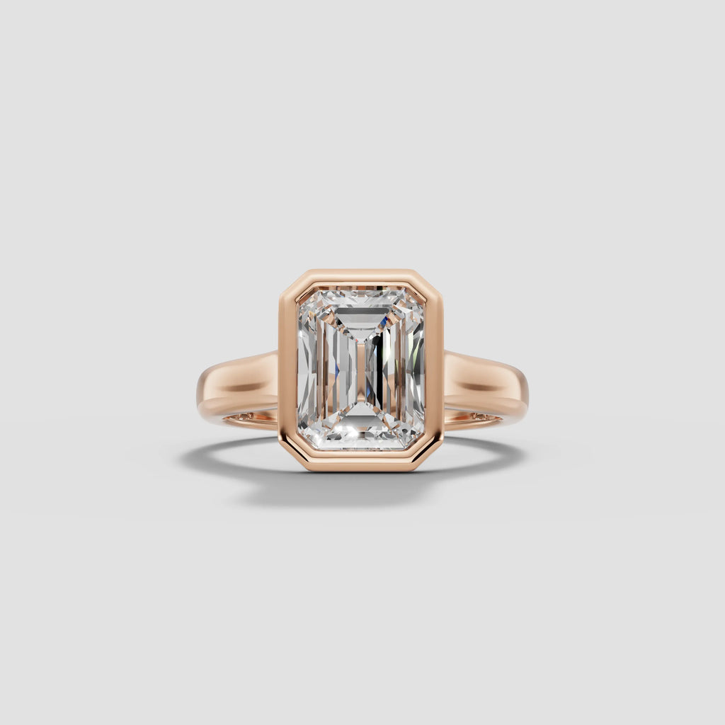 HERA | Anillo solitario esmeralda biselado