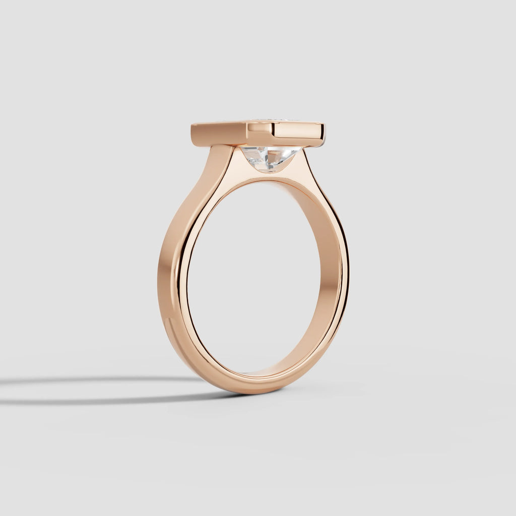 HERA | Anillo solitario esmeralda biselado