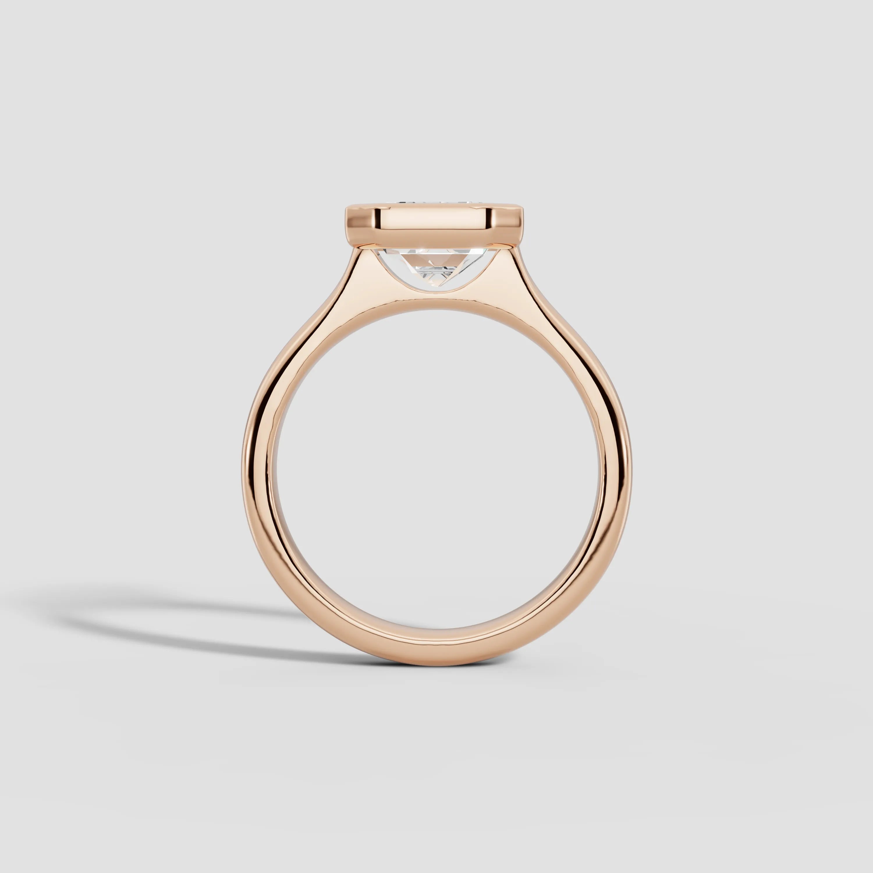 HERA | Anillo solitario esmeralda biselado