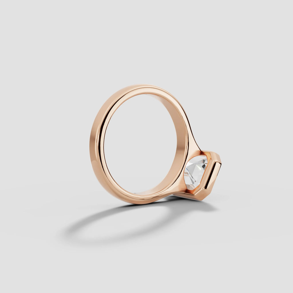 HERA | Anillo solitario esmeralda biselado