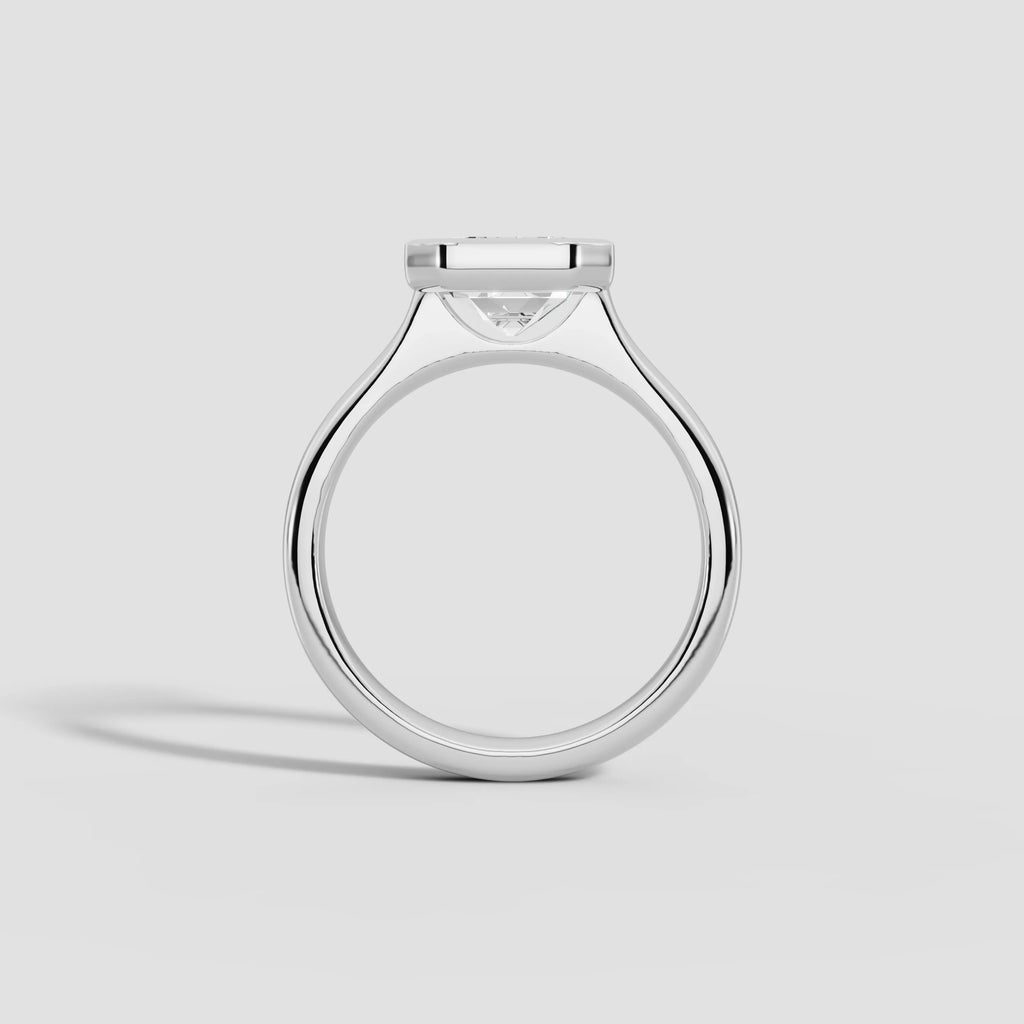 HERA | Anillo solitario esmeralda biselado