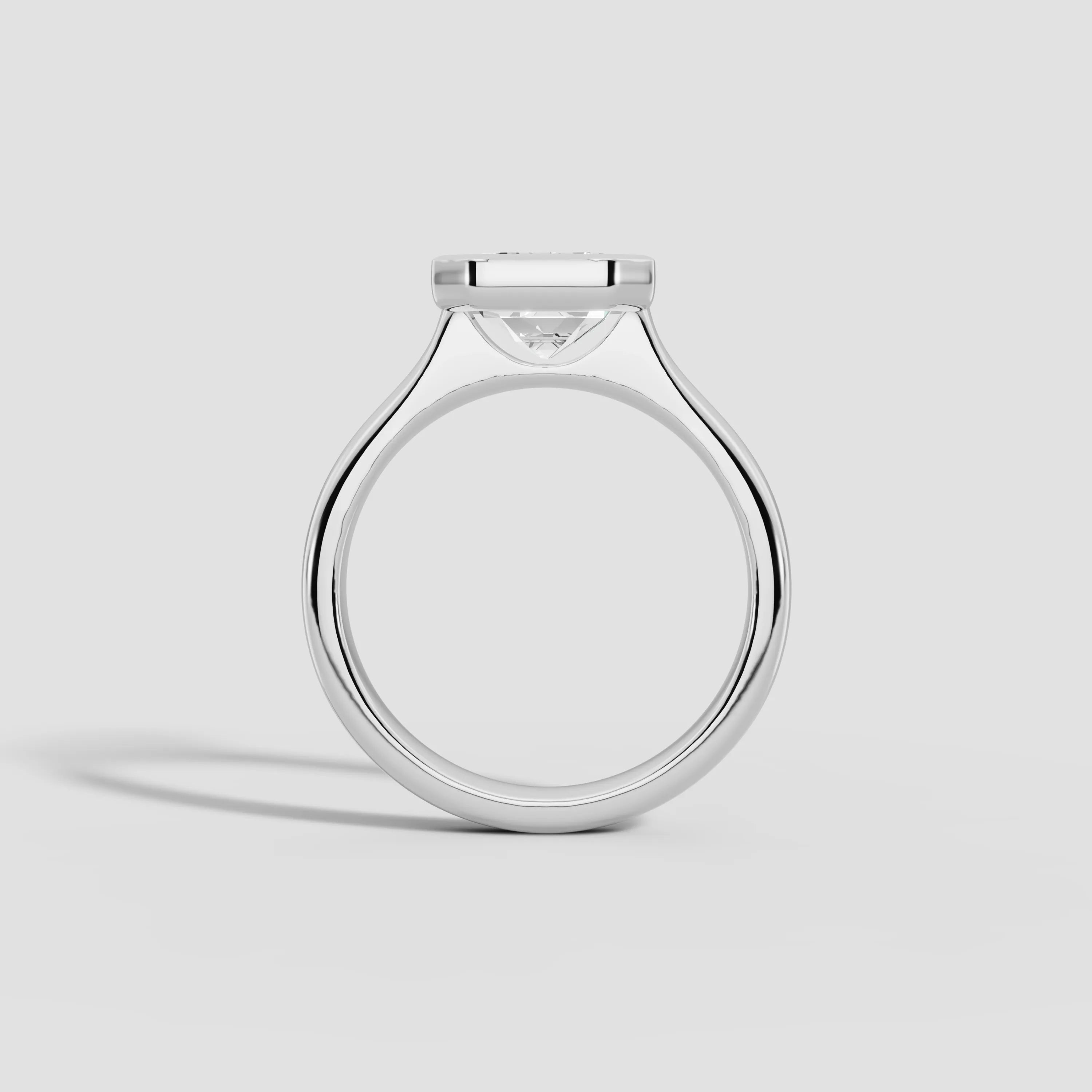 HERA | Anillo solitario esmeralda biselado