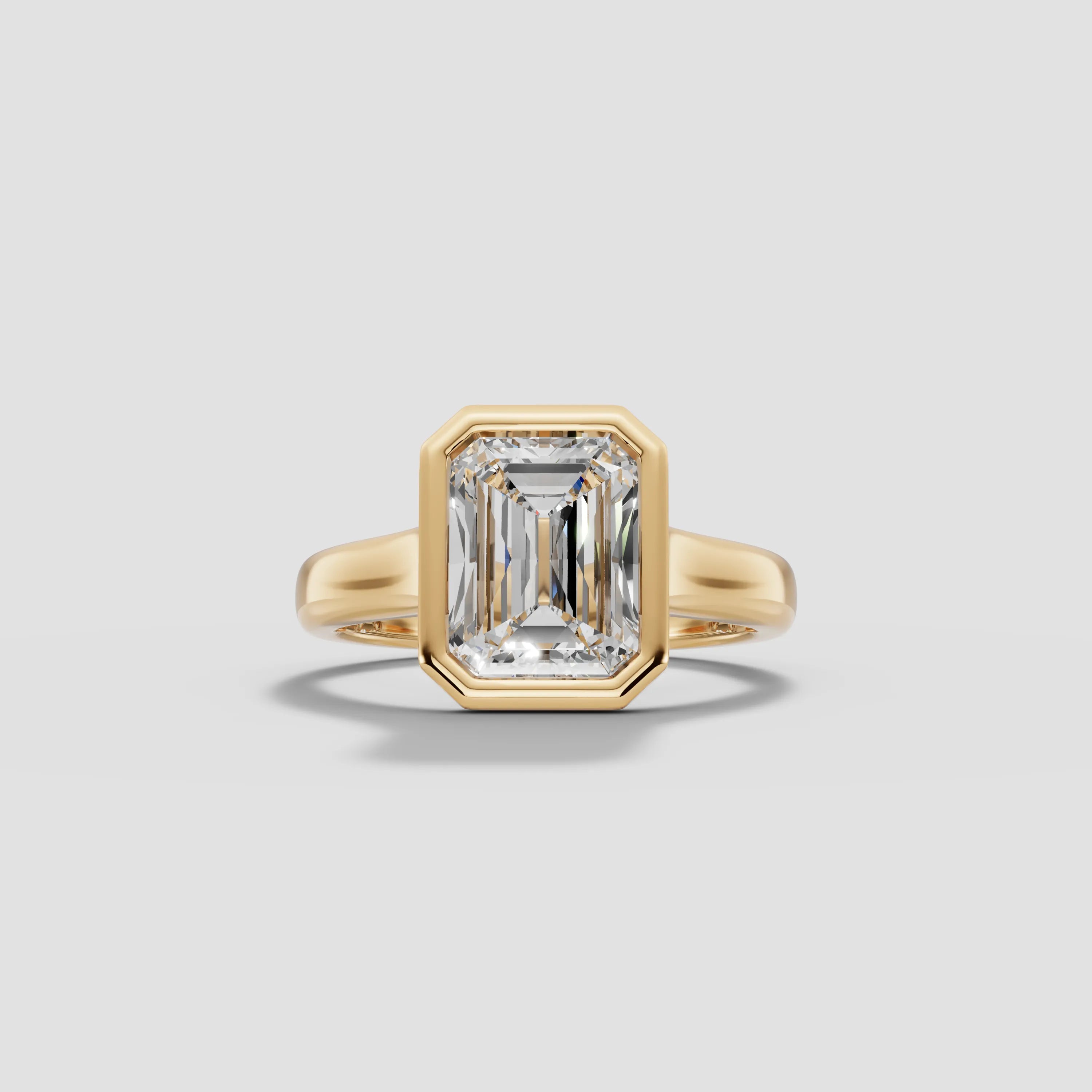 HERA | Anillo solitario esmeralda biselado