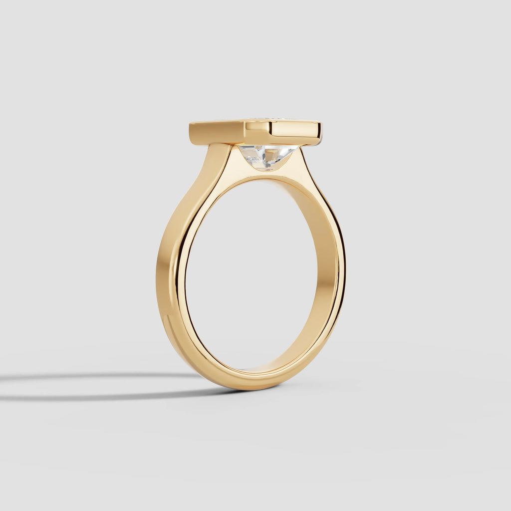 HERA | Anillo solitario esmeralda biselado