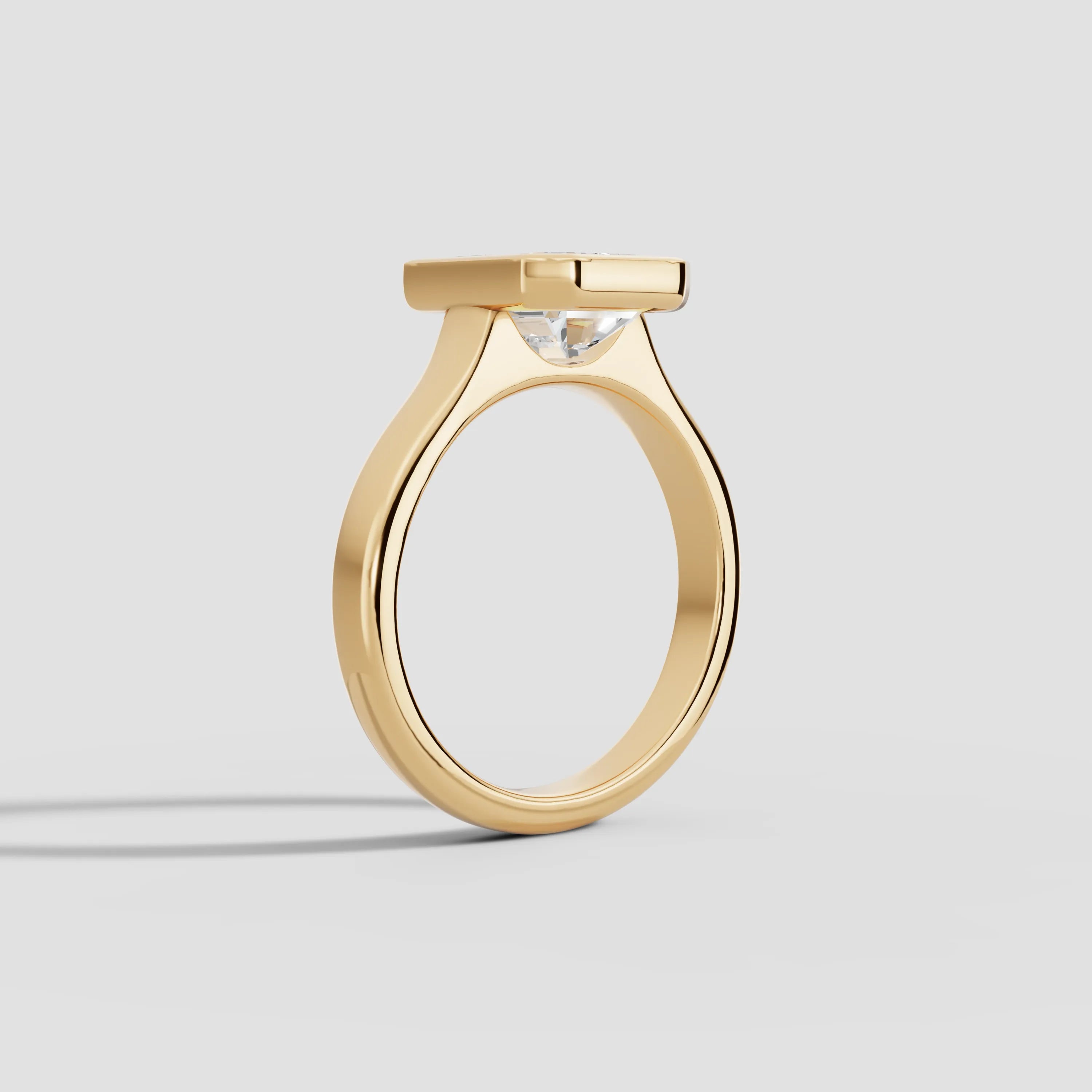 HERA | Anillo solitario esmeralda biselado