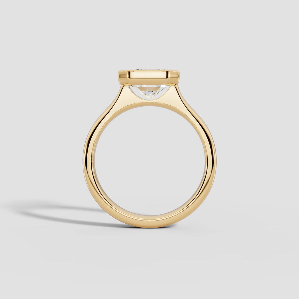 HERA | Anillo solitario esmeralda biselado