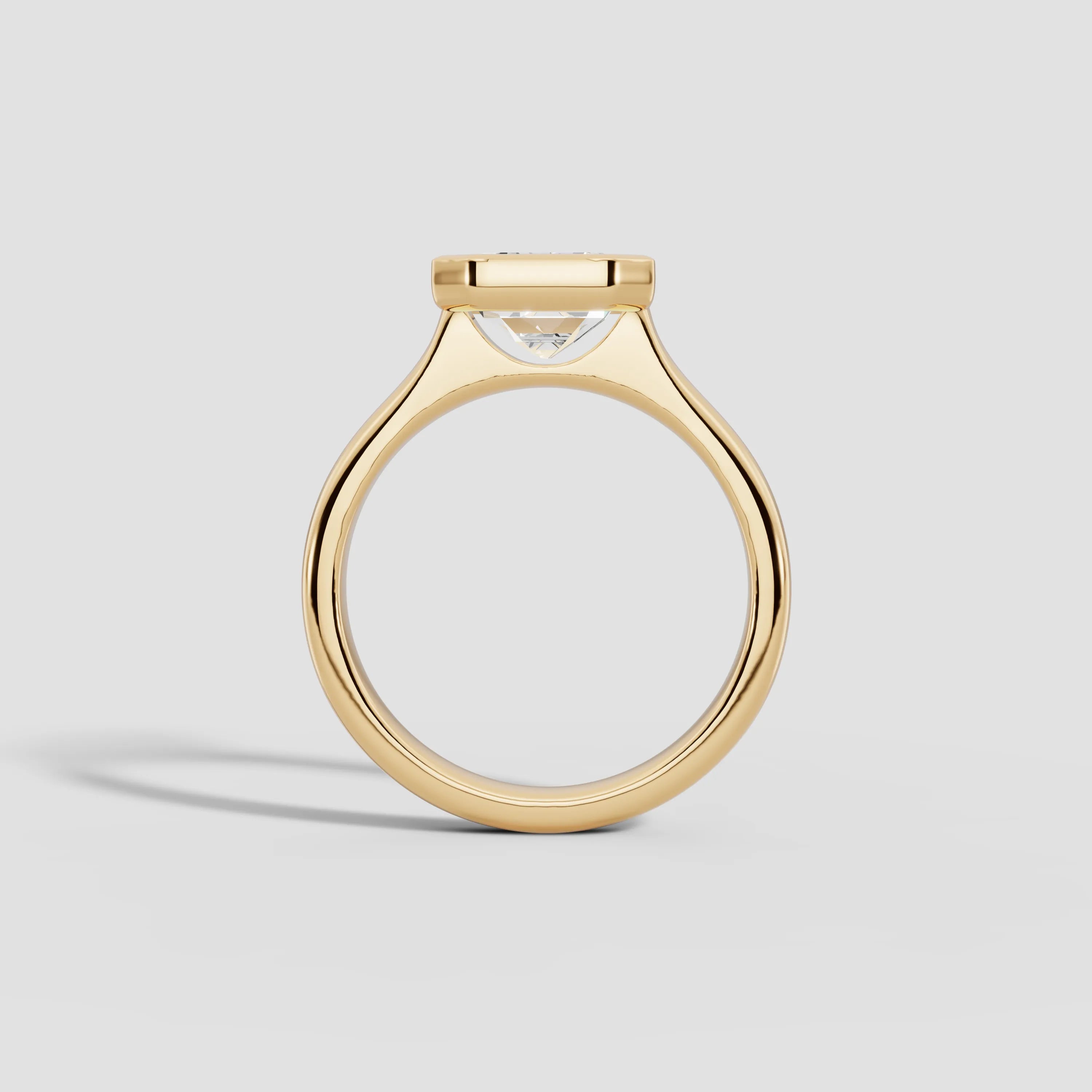 HERA | Anillo solitario esmeralda biselado