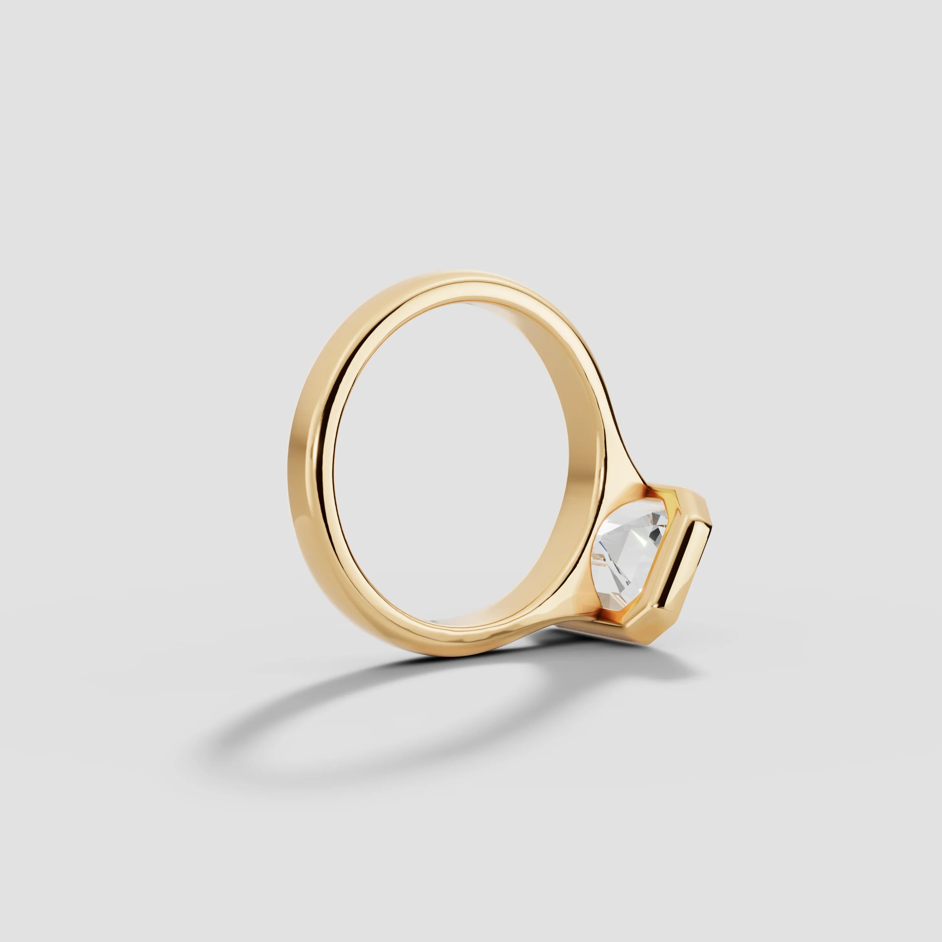 HERA | Anillo solitario esmeralda biselado