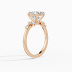 JASMINE cushion cluster engagement ring - comparison