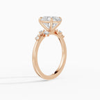 JASMINE oval cluster engagement ring - comparison