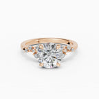 JASMINE round brilliant cluster engagement ring - measurements