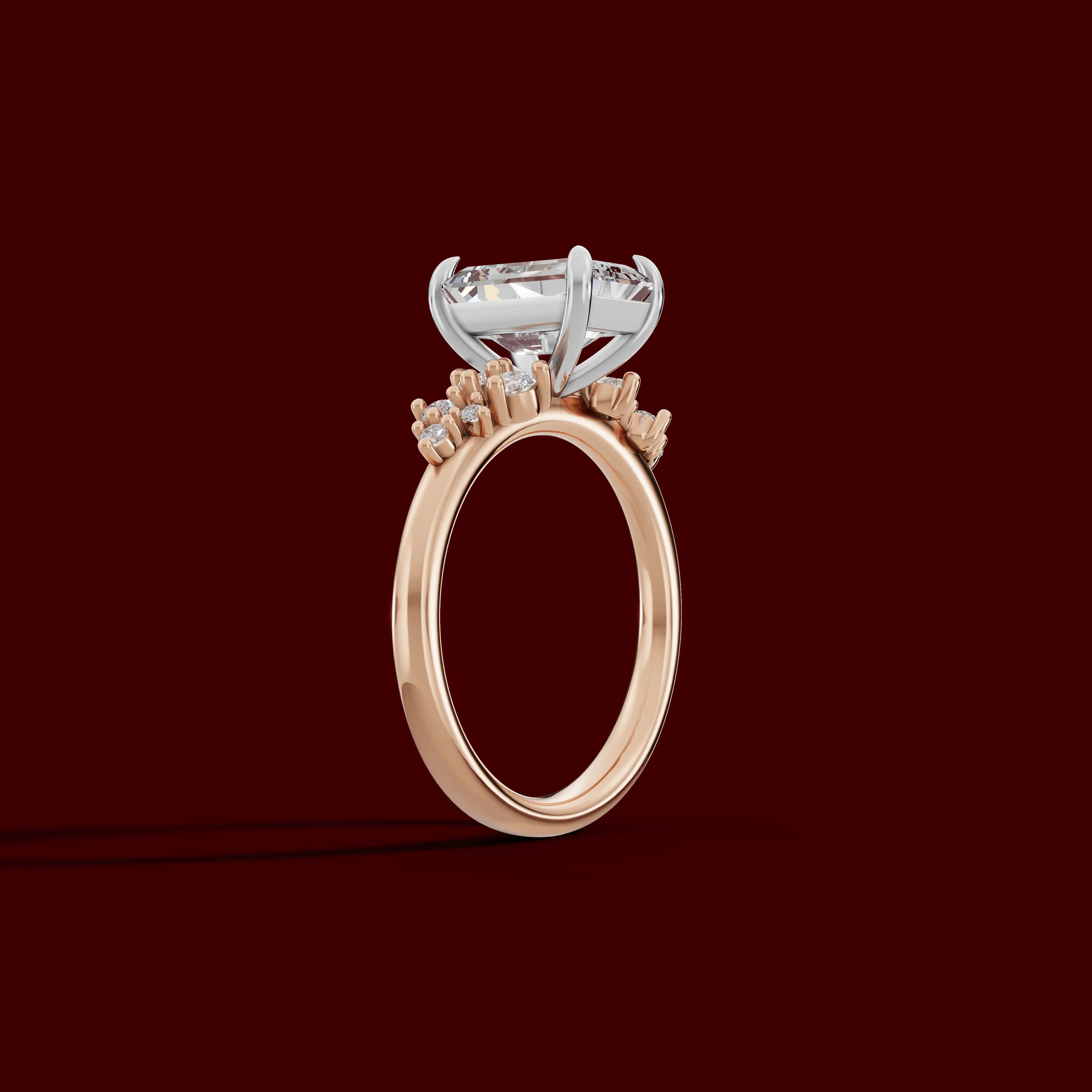 JASMINE | Anillo clúster esmeralda