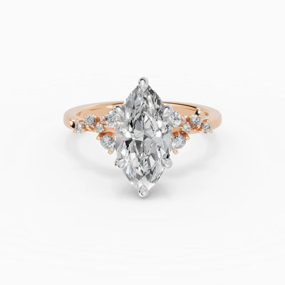 Anillo de compromiso JASMINE marquesa clúster